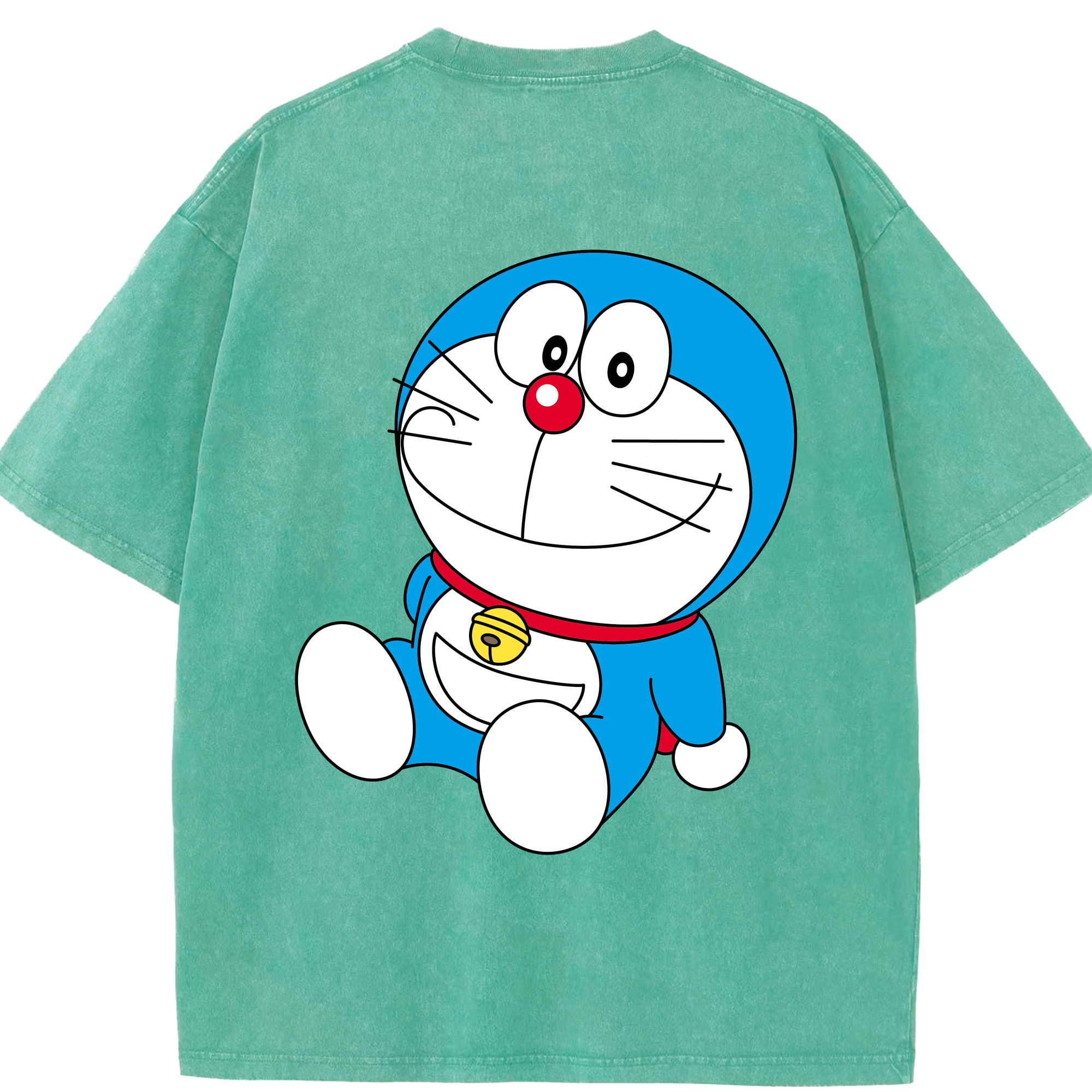 （画像用） ドラえもん Doraemon 綿100% ヴィンテージ風 半袖Tシャツ（背面プリント）